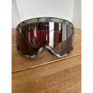 Electric Ski Goggles with Gray Camouflage Frame and Brown Mirrored Lens